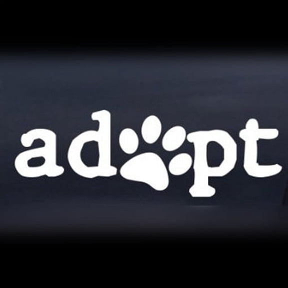 Adopt a Pet Vinyl Cut Decal Sticker With No Background | 5.5 Inch White Decal | Animal Rescue Humane Society Animal Control Dog Pound ASPA Animal Shelter