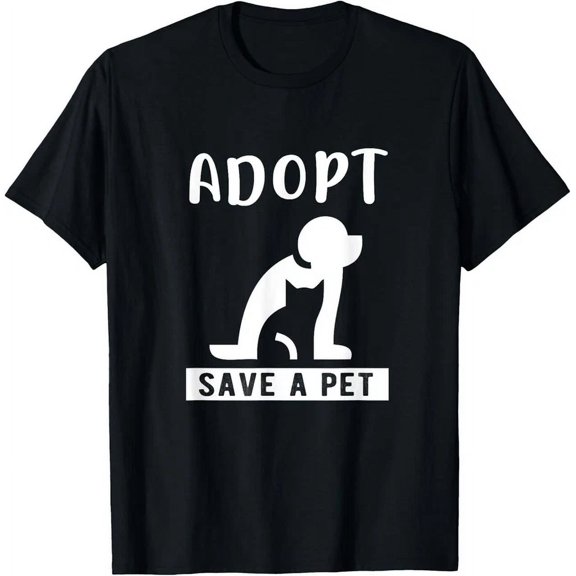 Adopt Save A Pet Cat And Dog Animals Rescue T-Shirt Unisex S-5XL Hot Trending Shirt, Vintage Birthday Gift