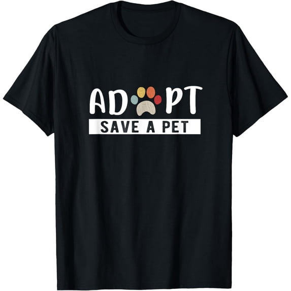 Adopt Save a Pet Cat and Dog Animals Rescue T-Shirt