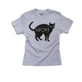 thumbnail image 1 of Adopt Written on Black Cat Graphic - Pet Love Boy's Cotton Youth Grey T-Shirt, 1 of 2