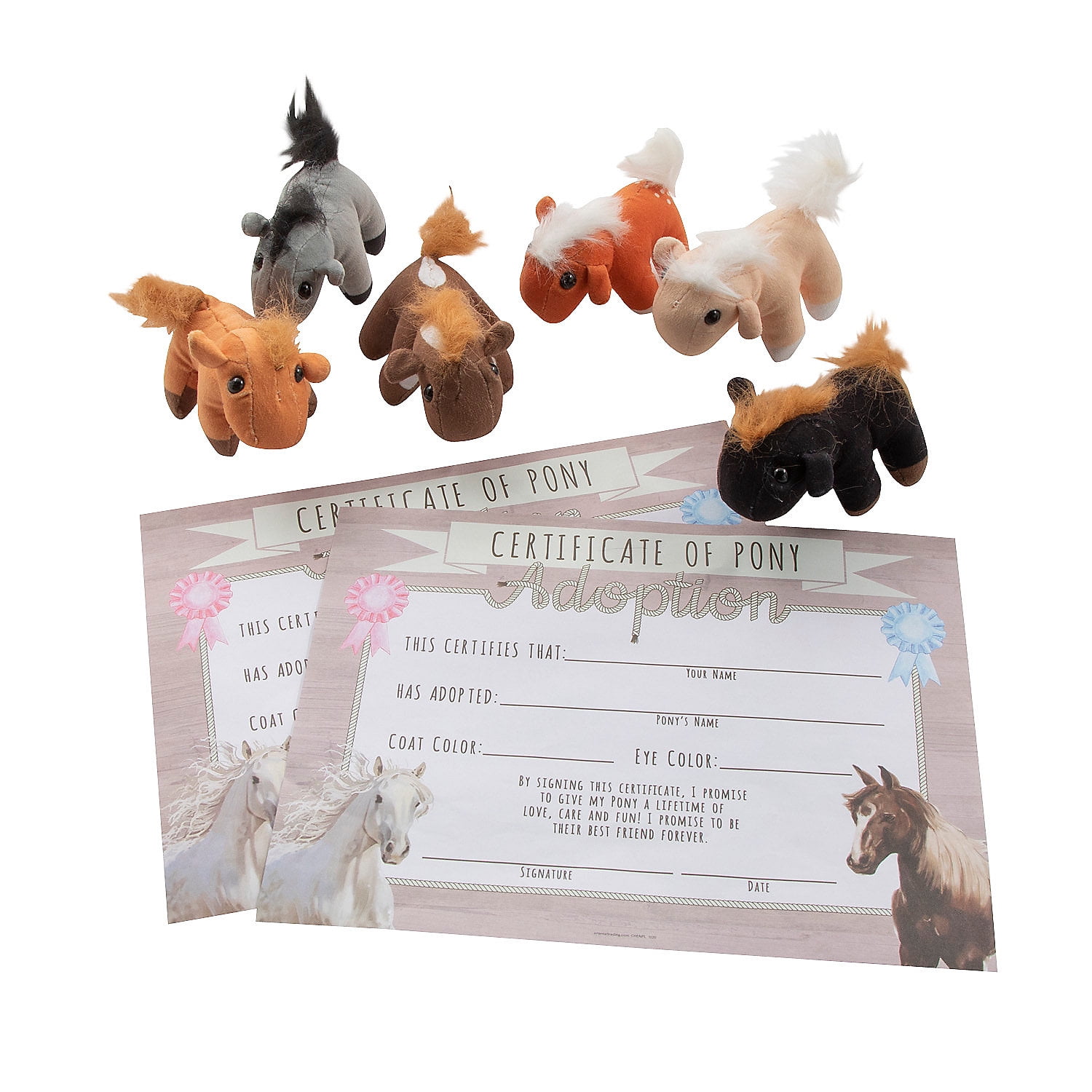 62 Pcs Adopt a Horse Animal Party Favors Include 12 Mini