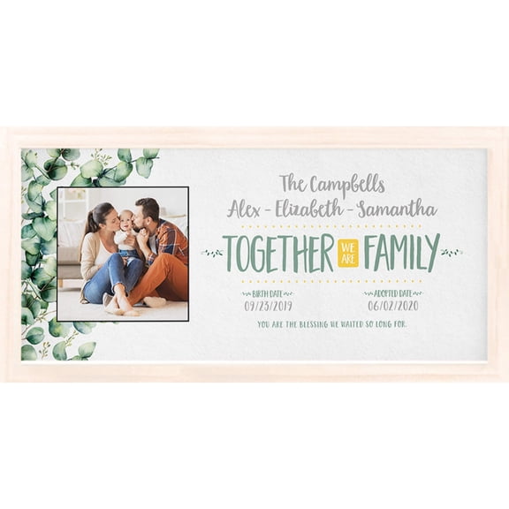 Adoption Commemoration Personalized Print or Framed Print | Together We Are Family Photo