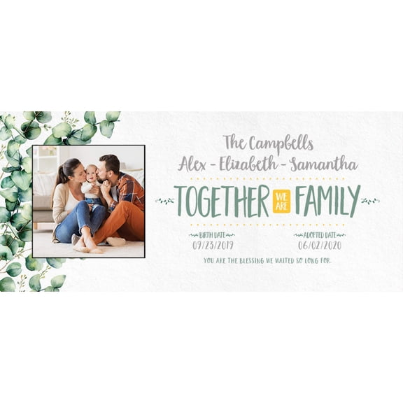 Adoption Commemoration Personalized Print or Framed Print | Together We Are Family Photo