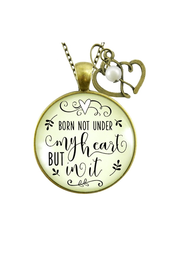 Adoption Gutsy Goodness Necklace Born Not Under Bronze Metal Female Adult Jewelry