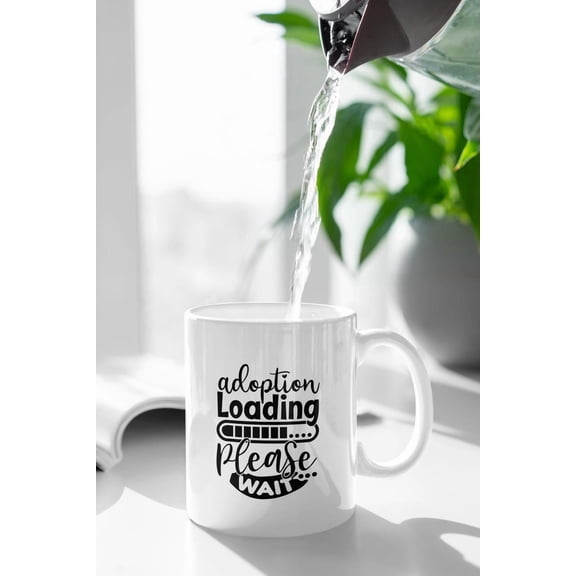 Adoption Loading Mug Please Waioffee Cup Adoption Gift for Paren Cute Adoption AnnounceM1ent Mug New Family Gift