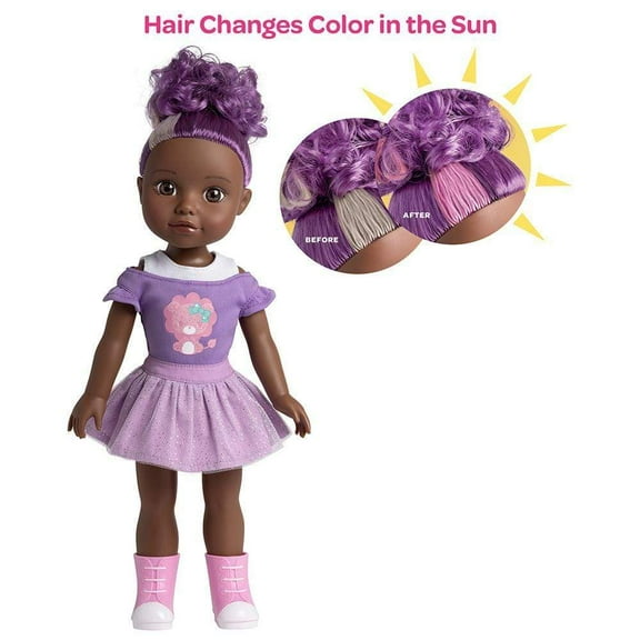 Adora Be Bright Savannah Doll, 14 inch Be Bright Doll with Color-Changing Hair