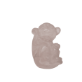 thumbnail image 1 of Adorable 1 Carved Rose Quartz Monkey Animal Bead, 1 of 12