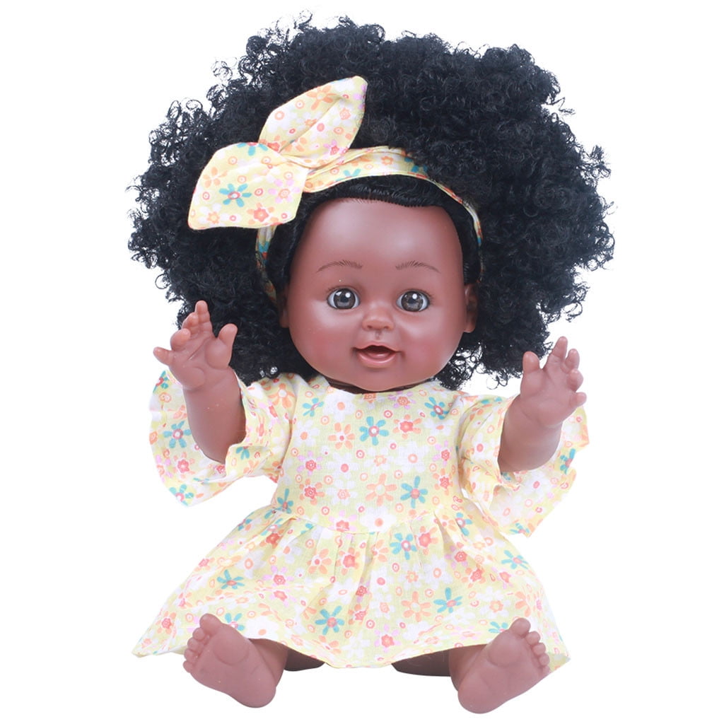 Adorable 12-Inch Baby Doll with Curly Hair and Floral Dress, Perfect ...
