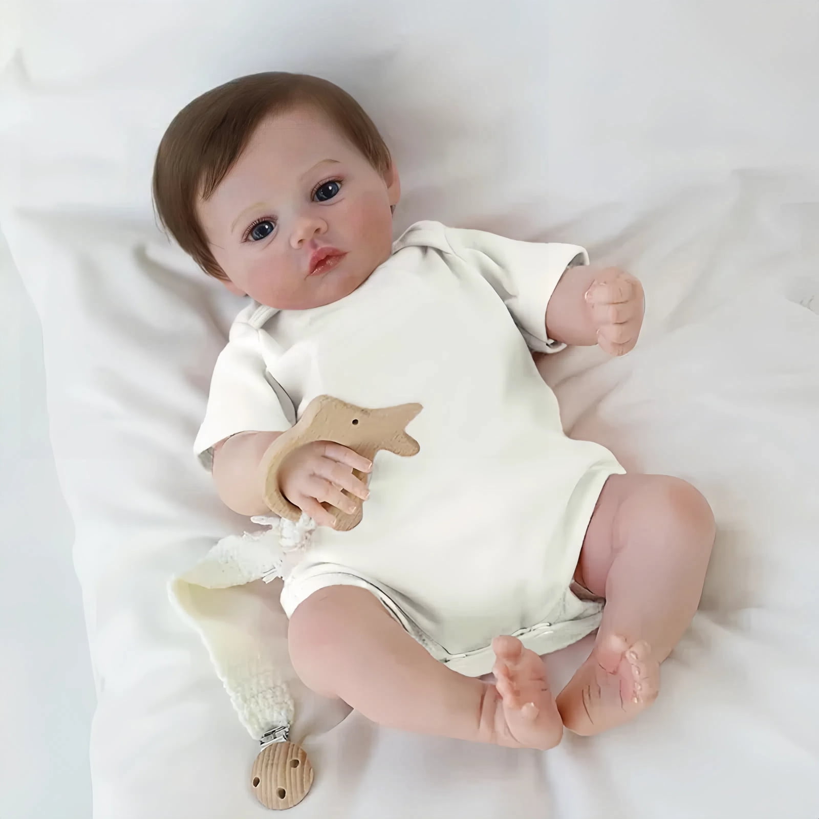 Adorable 18-Inch Reborn Baby Doll - Realistic Details, Handmade Look, Cuddly & Poseable - Perfect for Collectors & Gifts