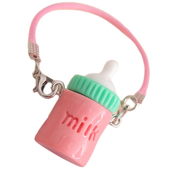 Adorable 4 Vibranting Color Sturdy Resin Keychain Bottle Decoration Accessory for Backpacks Doll Outfit Styling