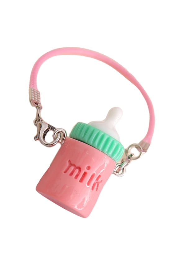 Adorable 4 Vibranting Color Sturdy Resin Keychain Bottle Decoration Accessory for Backpacks Doll Outfit Styling