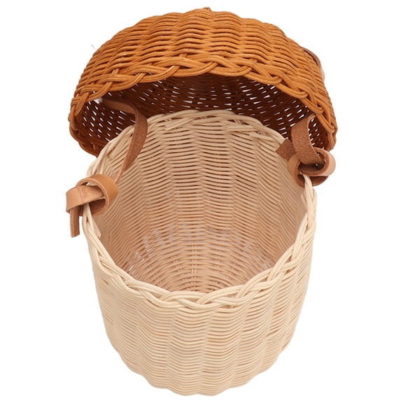 Adorable Acorn Shaped Rattan Basket, Perfect for Kids’ Rooms, Photography Props Stylish Storage