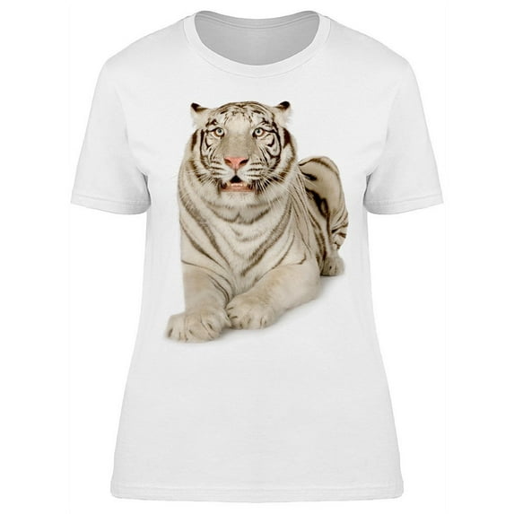 Adorable Adult White Tiger T-Shirt Women -Image by Shutterstock, Female 3X-Large