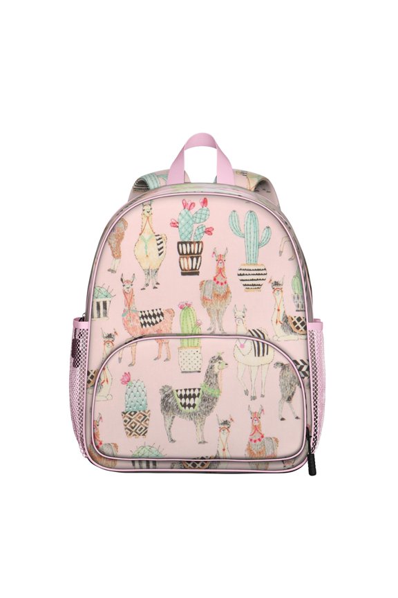 Adorable Alpaca Student Backpack – Cute Llama Cartoon Pattern with Kawaii Design, Lightweight and Durable for School