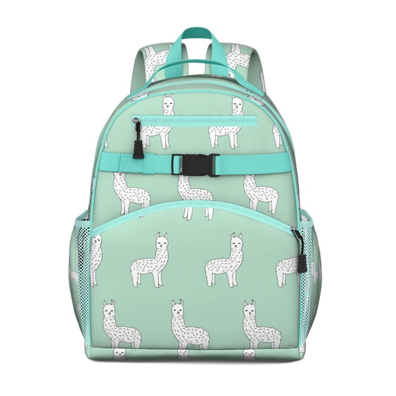 Adorable Alpaca Students Backpack Cartoon Llama Design with Kawaii Face and Funny Pattern for Preschoolers