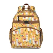 Adorable Alpaca Students Backpack Cartoon Llama Design with Kawaii Face and Funny Pattern for Preschoolers