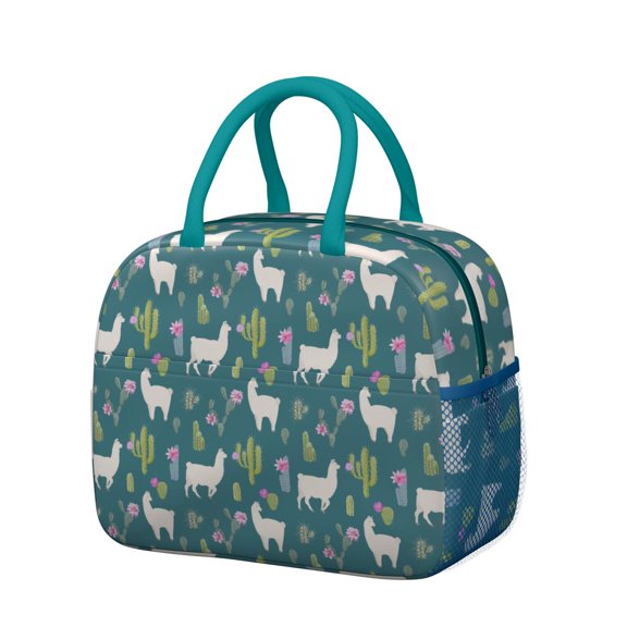 Adorable Alpaca Thermal Lunch Bag - Reusable Insulated Lunch Box with Llama Design, Spacious & Stylish for Work, Travel, Meal Prep, Leakproof & Easy to Clean