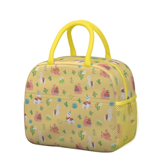 Adorable Alpaca Thermal Lunch Bag - Reusable Insulated Lunch Box with Llama Design, Spacious & Stylish for Work, Travel, Meal Prep, Leakproof & Easy to Clean