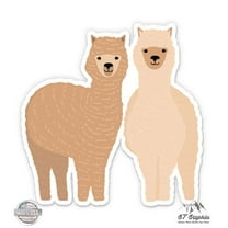 Adorable Alpacas - 3" Vinyl Sticker - For Car Laptop I-Pad Phone Helmet Hard Hat - Waterproof Decal