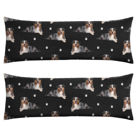 Adorable Animal Paw Body Pillow Cover 20x54 - Machine Washable - Abstract Art