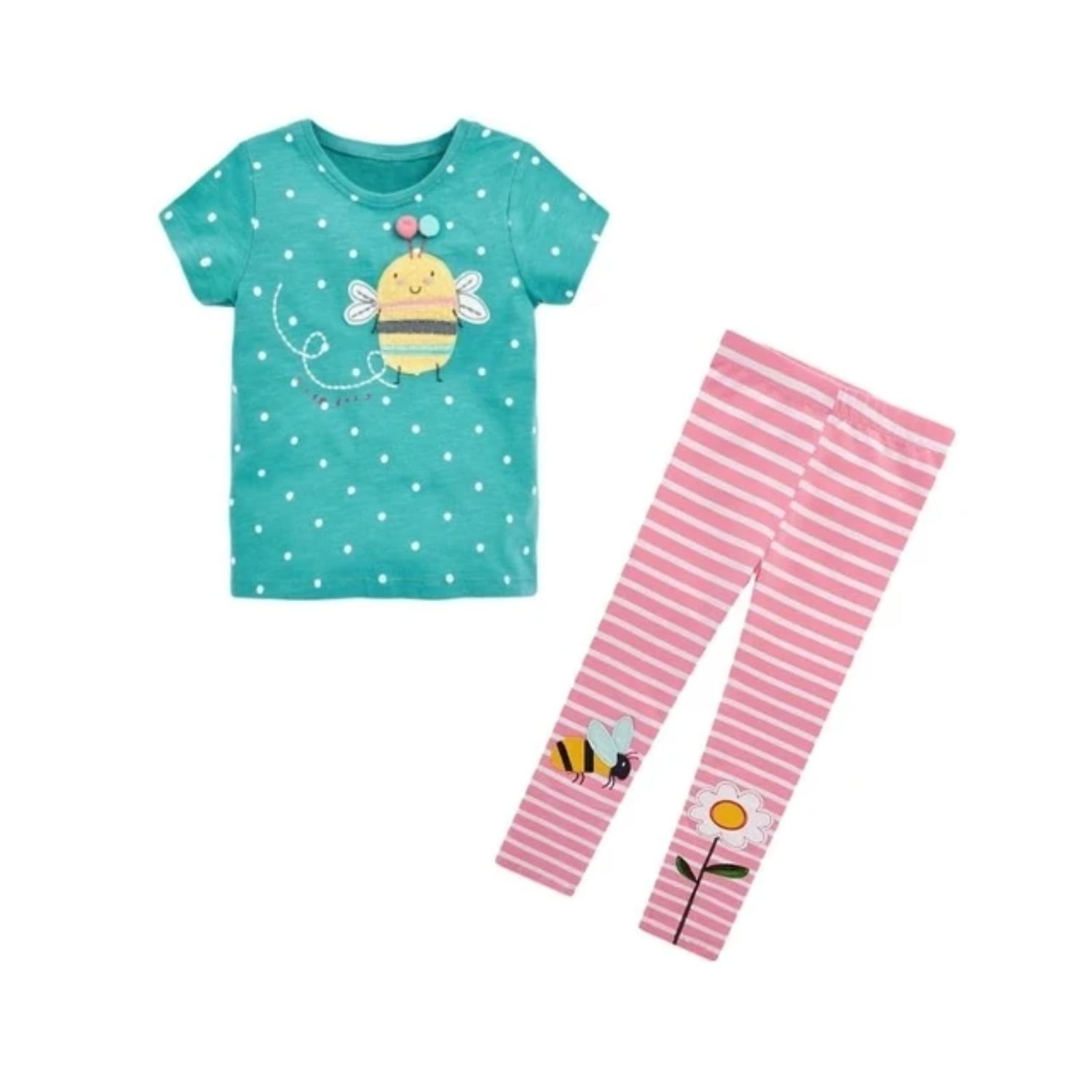 Adorable Animal Print Baby Girls Clothing Sets Cute Bee and Rabbit