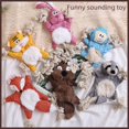 Adorable Animal Shaped Plush Rope Sound Chew Toy Bite Resistant Cotton