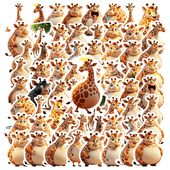 Adorable Animal Stickers Funny Stationery Stickers for Luggage Laptop Guitar