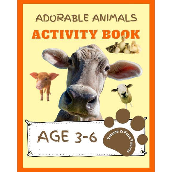 Adorable Animals Activity Book Volume 2: Farm Friends, (Paperback)