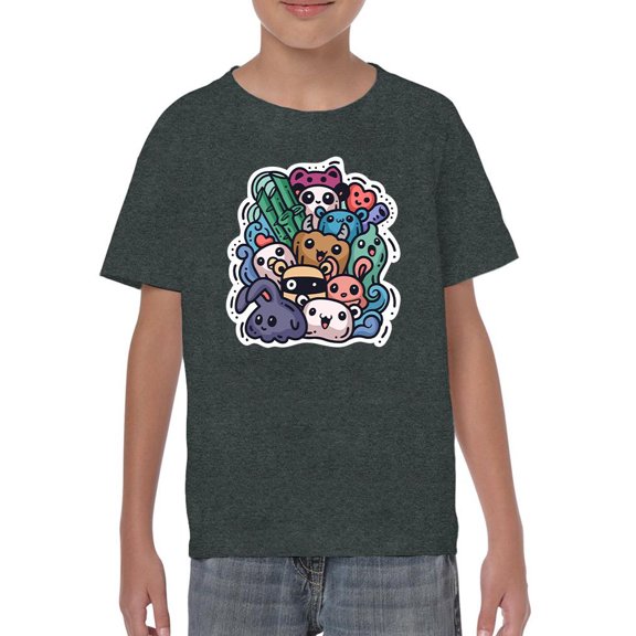 Adorable Animals In Group T-Shirt Juniors -Image by Shutterstock,  Small