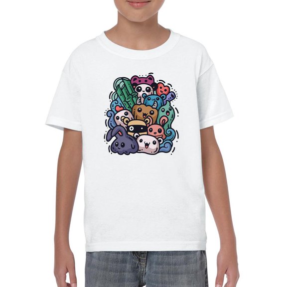 Adorable Animals In Group T-Shirt Juniors -Image by Shutterstock,  Small