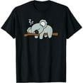 thumbnail image 1 of Adorable Australian Animal Tired Sleeping Cute Koala Bear Softstyle Unisex T-Shirt,Black Color,Size 4XL, 1 of 5