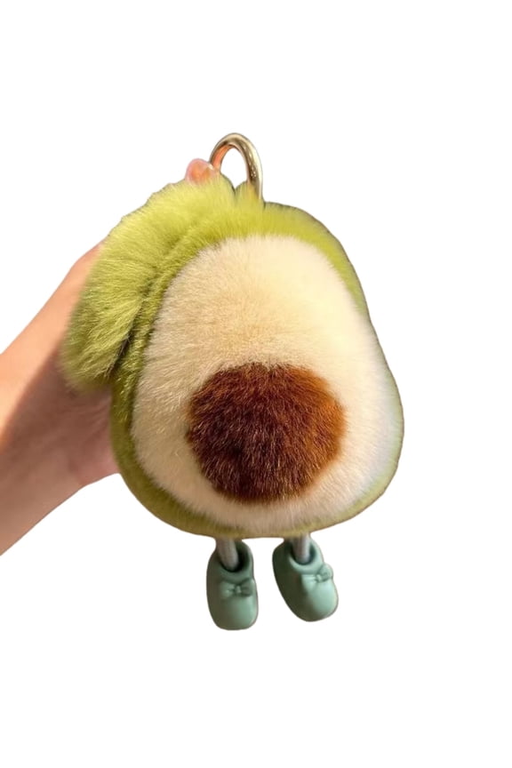 Adorable Avocado Shaped Keychain Pendant, Durable Alloy Miniature Charm with Textured Detail, Fun Decorative Accessory for Bag Zippers and Key Rings, Cute Gift for Everyday Carry and Style
