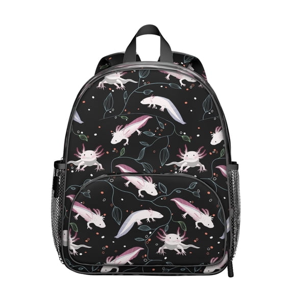 Adorable Axolotl Fantasy Creature Waterproof Backpack - Ergonomic Student Daypack with Adjustable Straps & Durable Double Zipper for School Lovers
