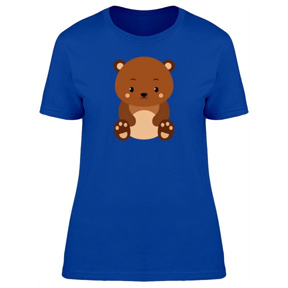 Adorable Baby Bear Cartoon T-Shirt Women -Image by Shutterstock, Female Medium