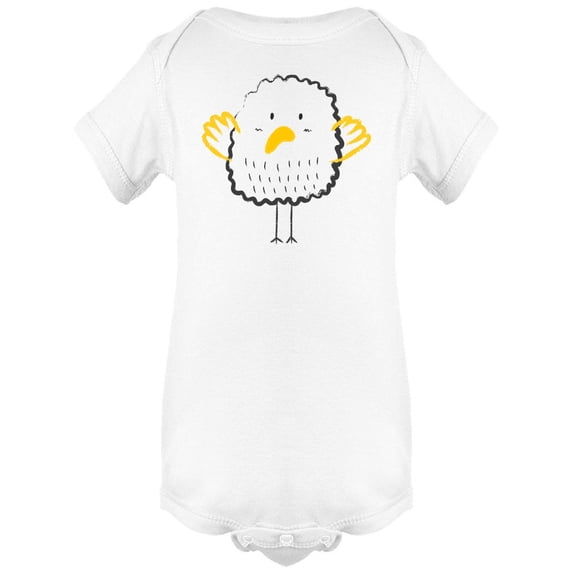 Adorable Baby Bird Doodle Sketch Bodysuit Infant -Image by Shutterstock, 6 Months