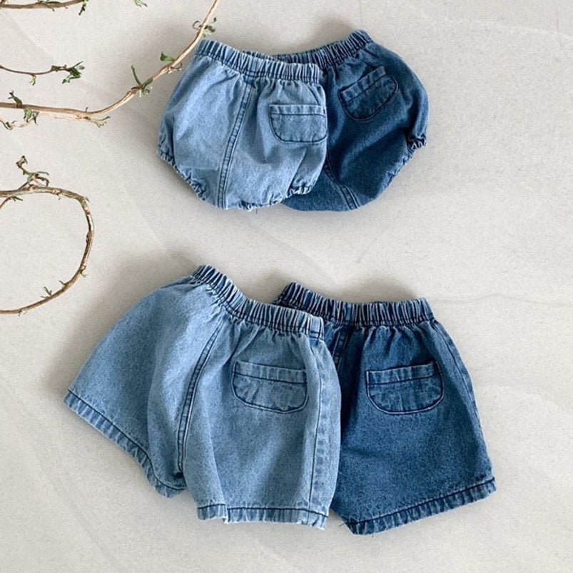 Adorable Baby Boys Shorts Summer Casual Denim Short Pants  Toddler Girls Pockets Design Clothing Children Jeans Pants 0-24M