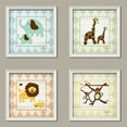 thumbnail image 1 of Adorable Baby Elephant, Lion, Giraffe and Monkey; Children's Room Decor; Four 12 by 12-Inch White Framed Prints; Ready to hang!, 1 of 1
