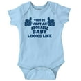 thumbnail image 1 of Adorable Baby Looks Like Two Thumbs Romper Boys or Girls Infant Baby Brisco Brands 12M, 1 of 6