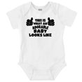 thumbnail image 1 of Adorable Baby Looks Like Two Thumbs Romper Boys or Girls Infant Baby Brisco Brands 6M, 1 of 6