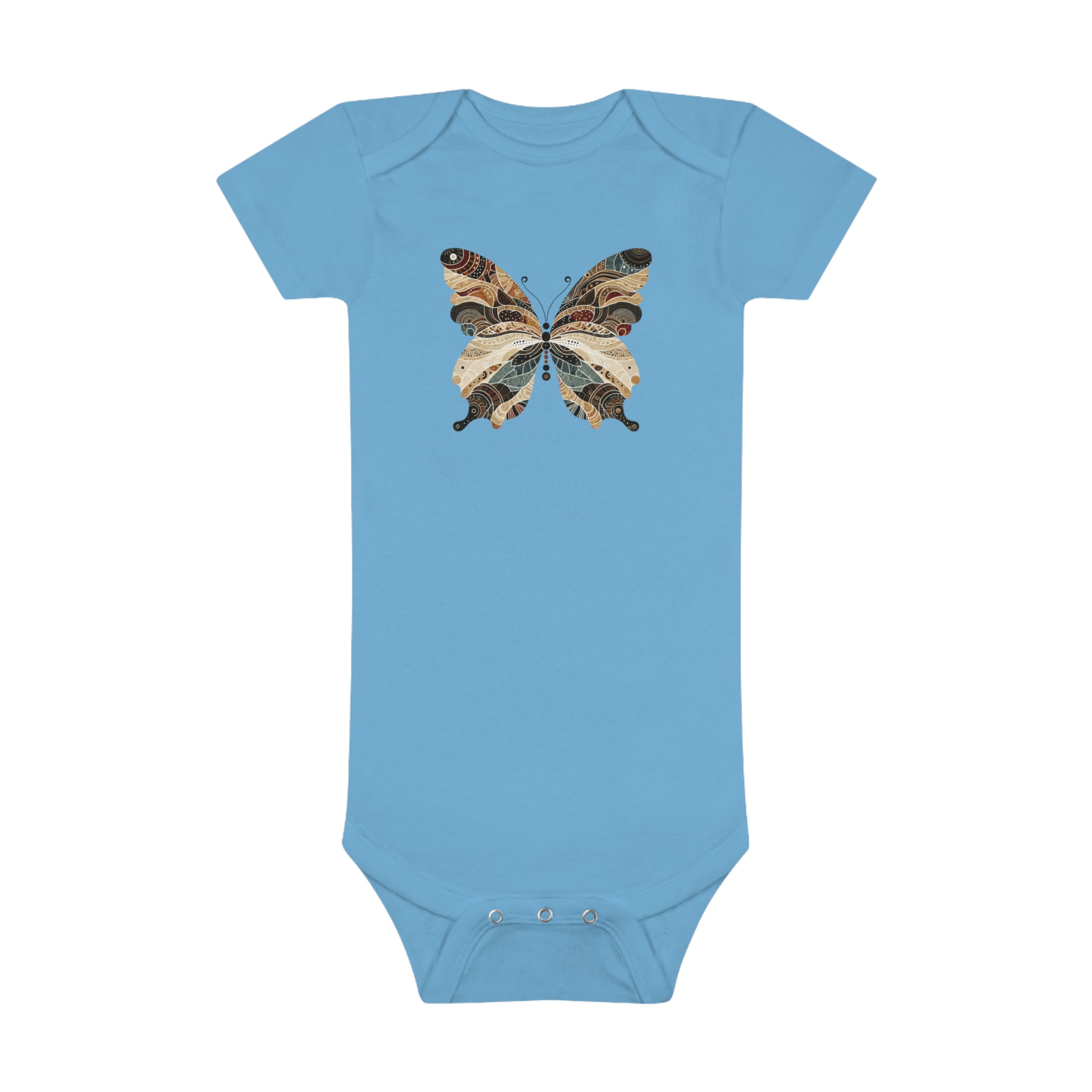 Adorable Baby Onesie® with Boho Butterfly Print - Custom Color Options