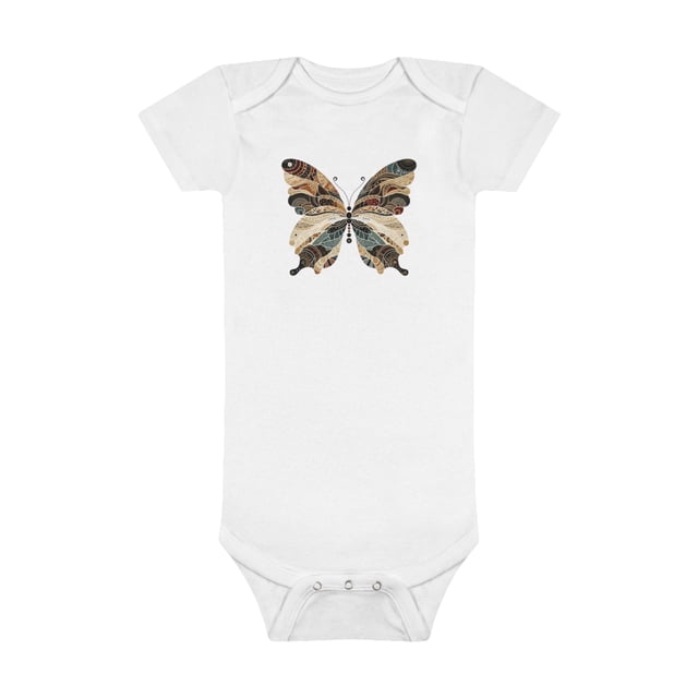 Babyhug 100% Cotton Frill Sleeves Onesie Butterfly Print Pack of 3 - Multicolour