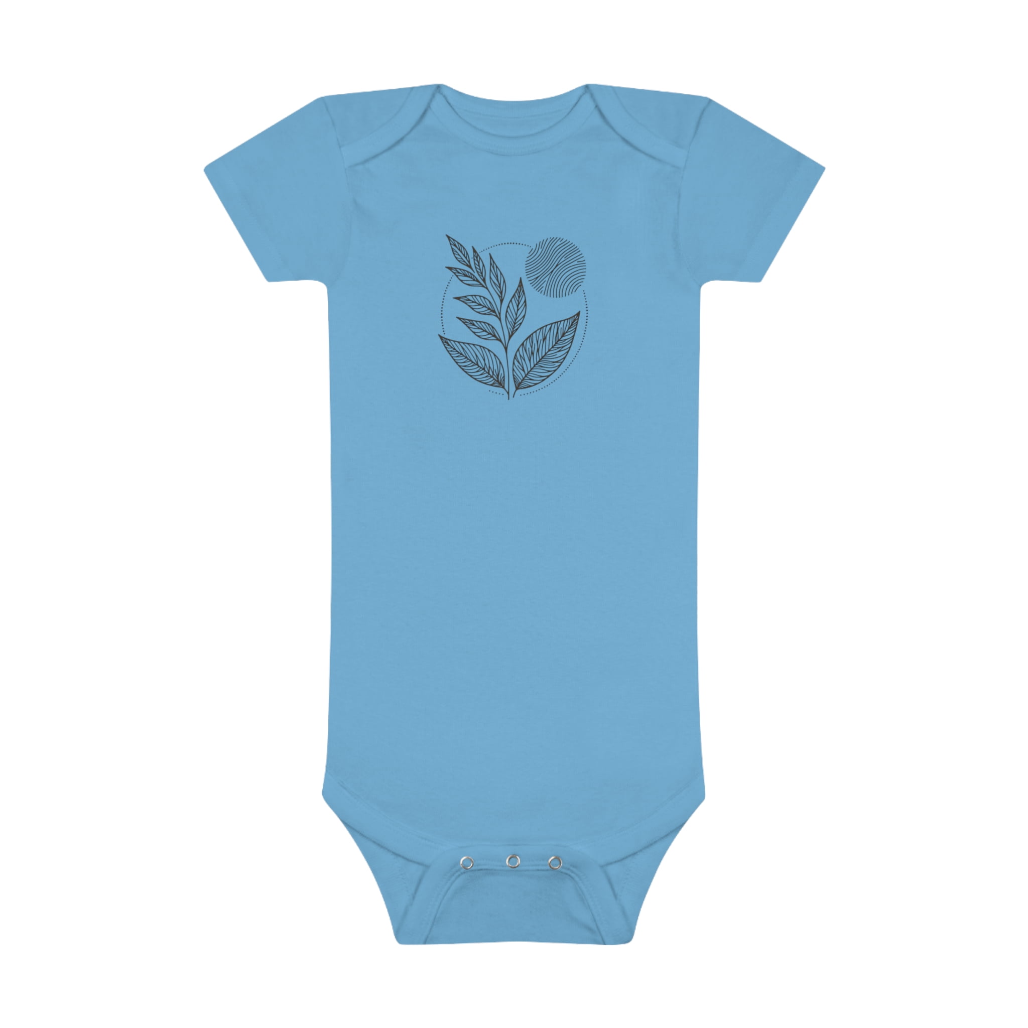 Adorable Baby Onesie with Boho Leaf Design - Choose from 4 Colors ...