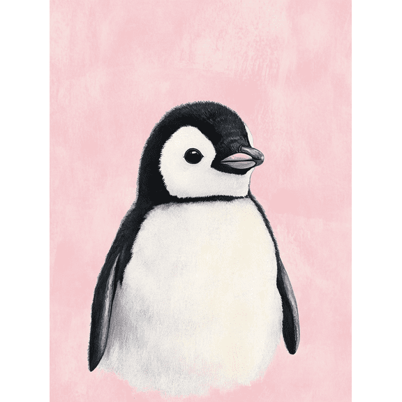 Adorable Baby Penguin Canvas Print/Wall Art Perfect for Nursery Decor Living Room Decoration Bedroom Accent Office Space and Gallery Wall