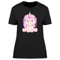 thumbnail image 1 of Adorable Baby Unicorn Cartoon T-Shirt Women -Image by Shutterstock, Female Medium, 1 of 2