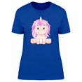 thumbnail image 1 of Adorable Baby Unicorn Cartoon T-Shirt Women -Image by Shutterstock, Female XX-Large, 1 of 2
