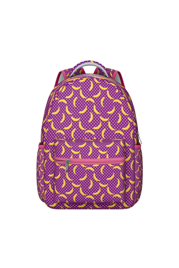 Adorable Banana Design Backpack - Lightweight & Roomy for College & Travel, Bookbag with Padded Straps, Cute Gift for Everyday Use