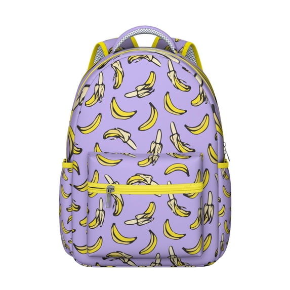 Adorable Banana Travel Backpack - Durable & Trendy for Everyday Use, Large Capacity Bookbag with Organizer, Unique Gift