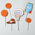 Adorable Basketball Cupcake Topper Happy Birthday Party Supplies Theme