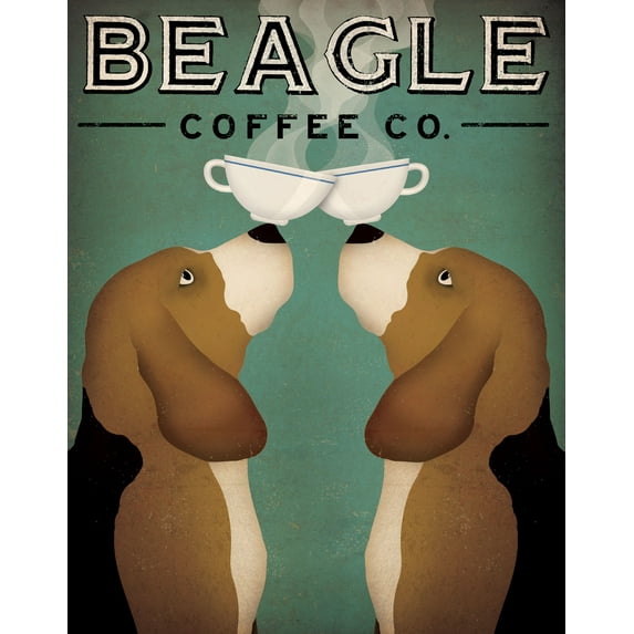 Adorable Beagle Coffee Company Print by Ryan Fowler; One 11x14in Paper Poster Print