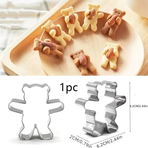 Adorable Bear Cookie Cutters - Fun and Creative Biscuit Stamps for Kids' Baking Projects